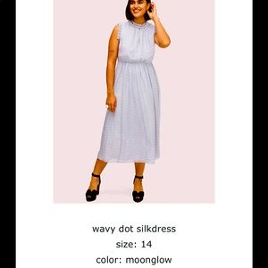 Kate Spade Wavy Dot Silk Dress